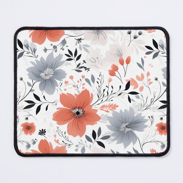 Item preview, Beautiful Coral and Grey Flowers designed and sold by ShinyWolf.