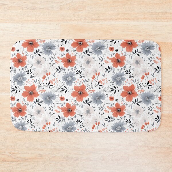 Item preview, Beautiful Coral and Grey Flowers designed and sold by ShinyWolf.