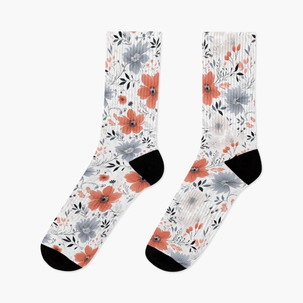 Item preview, Beautiful Coral and Grey Flowers designed and sold by ShinyWolf.