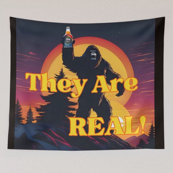 Item preview, Yeti: ¡son REALES! Pie Grande con una cerveza. designed and sold by Dan Farsaci.