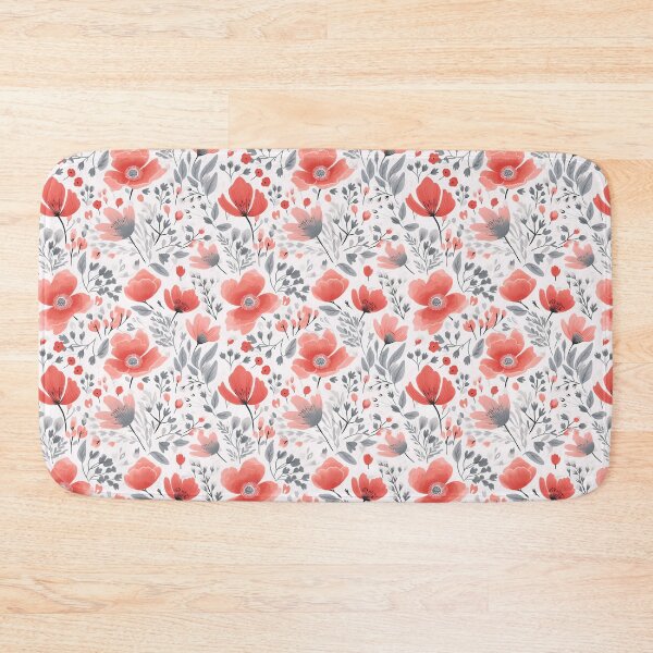 Item preview, Beautiful Coral and Grey Flowers designed and sold by ShinyWolf.
