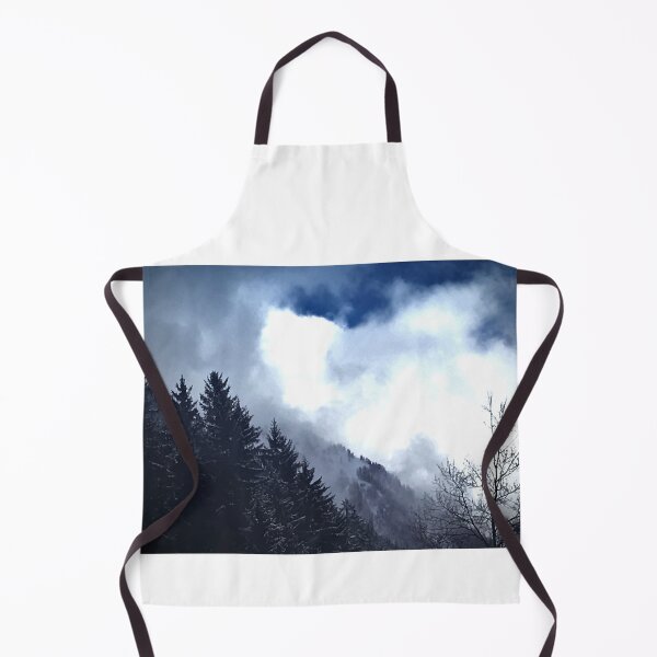 Item preview, Black fir trees and blue mountain designed and sold by clemence-adele.
