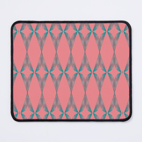 Item preview, Turquoise Triangles Geometric Pattern - Coral Pink designed and sold by CushyNest.