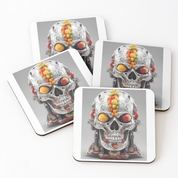 Item preview, : A 3D Rendering of a Skull that Blends Art, Technology, and Nature designed and sold by Pixel Dome.