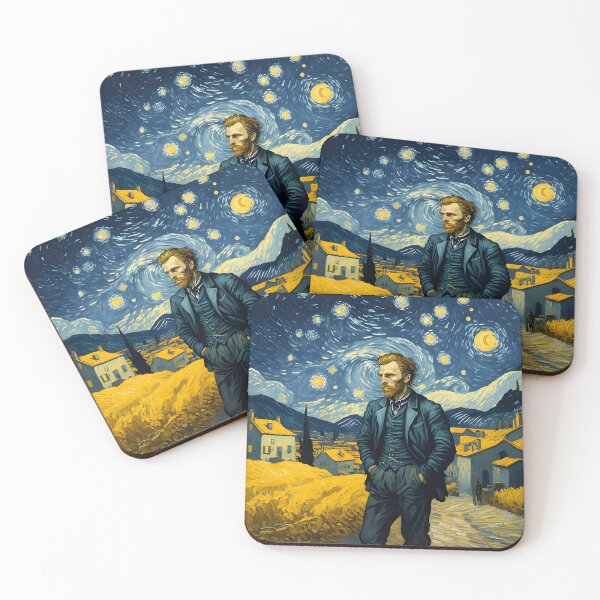 Item preview, Van Gogh - Starry Night, self portrait design - 7 designed and sold by vsartmaking.