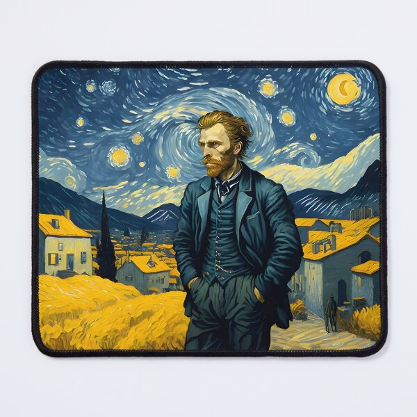 Item preview, Van Gogh - Starry Night, self portrait design - 7 designed and sold by vsartmaking.