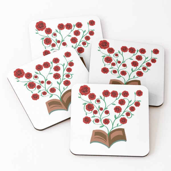 Item preview, Flowers Growing From Book | Many Red Roses blooming designed and sold by CircinusStore.