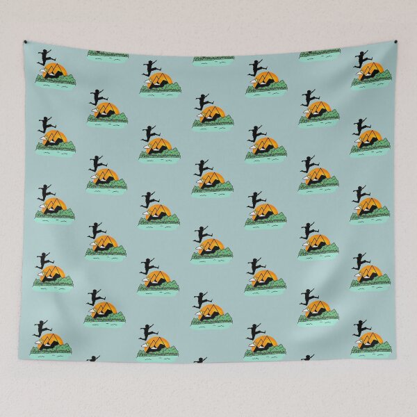 Item preview, Happy Boy Jumping Over Mountains, Trees, and a Lake designed and sold by IntoClearWater.