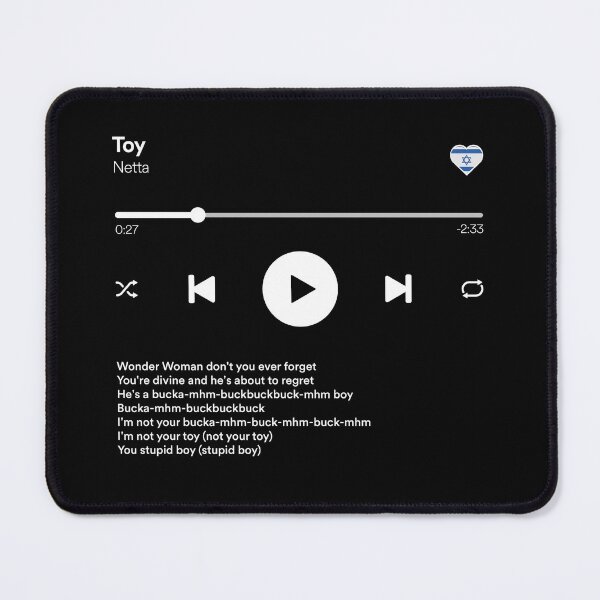 Item preview, Toy - Netta - Eurovision 2018 Winner - Israel - Music / Media Player Interface Mockup designed and sold by Vision-Tees.