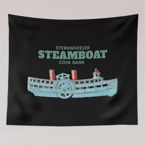 Item preview, Sternwheeler Steamboat Coin Bank designed and sold by KewaleeTee.