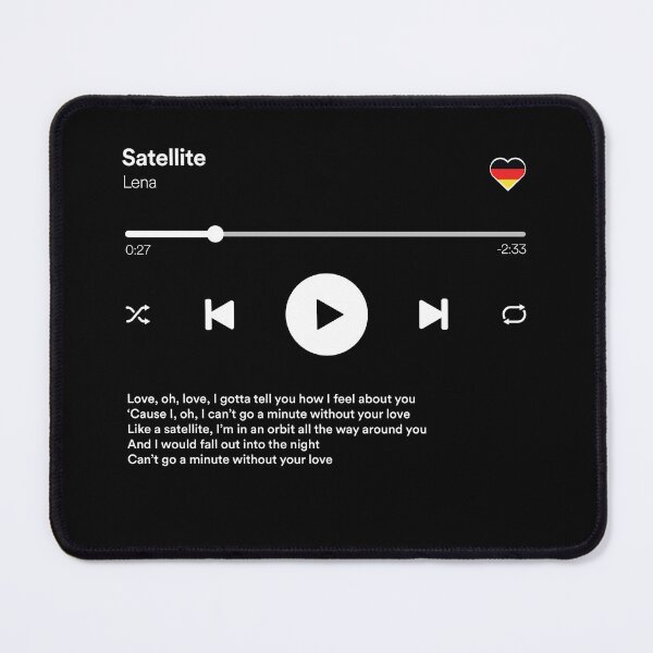 Item preview, Satellite - Lena - Eurovision 2010 Winner - Germany - Music / Media Player Interface Mockup designed and sold by Vision-Tees.