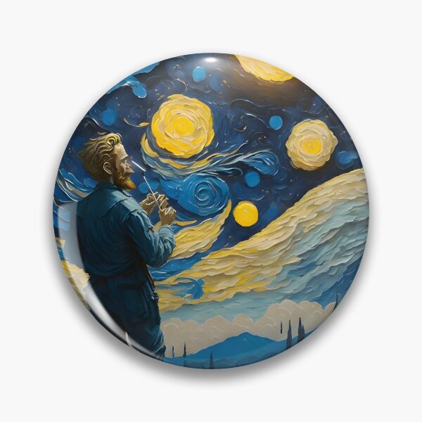Item preview, Van Gogh - Starry Night, self portrait design - 8 designed and sold by vsartmaking.