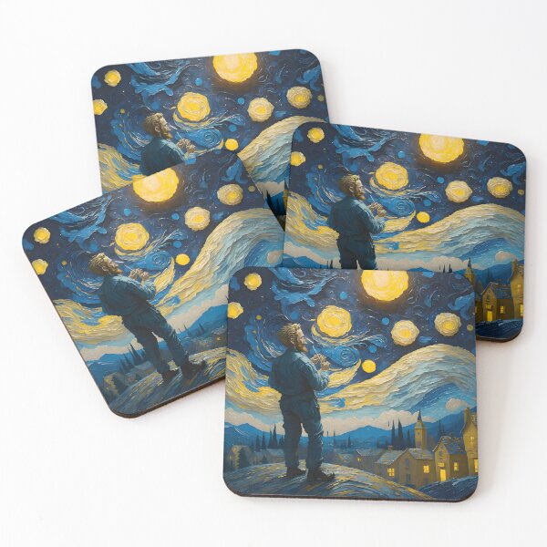 Item preview, Van Gogh - Starry Night, self portrait design - 8 designed and sold by vsartmaking.