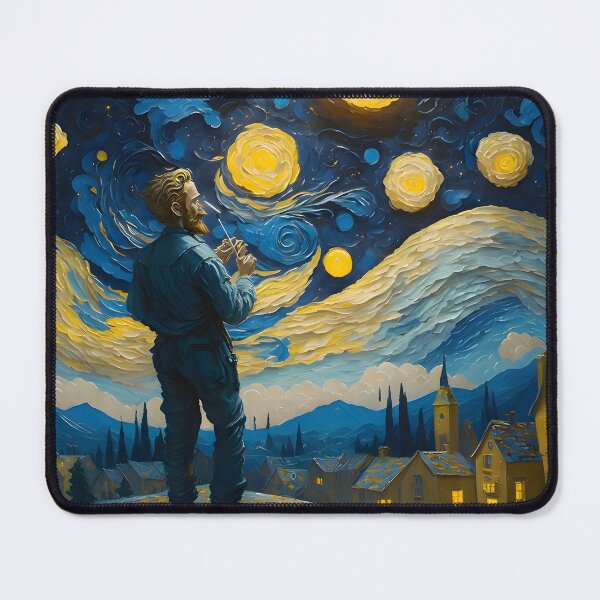 Item preview, Van Gogh - Starry Night, self portrait design - 8 designed and sold by vsartmaking.