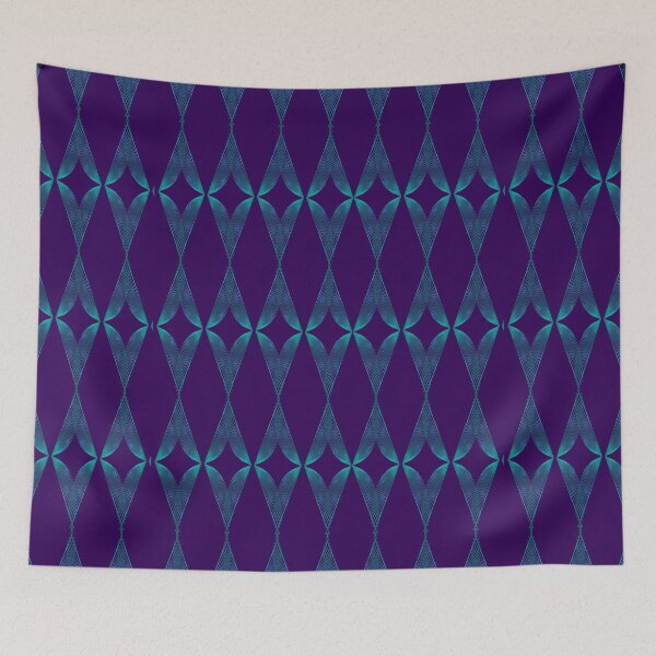 Item preview, Turquoise Triangles Geometric Pattern - Deep Plum designed and sold by CushyNest.