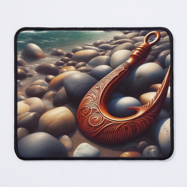 Item preview, A Painting of Carved Fishhook in a River Bed in New Zealand designed and sold by Kathysartroom.