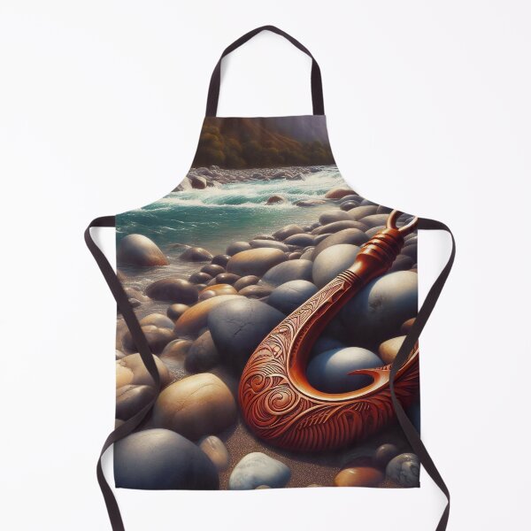 Item preview, A Painting of Carved Fishhook in a River Bed in New Zealand designed and sold by Kathysartroom.