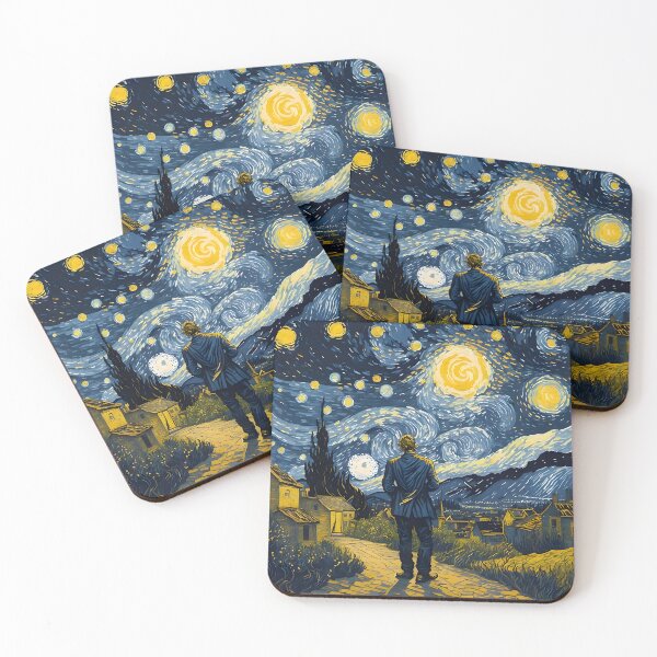 Item preview, Van Gogh - Starry Night, self portrait design - 9 designed and sold by vsartmaking.