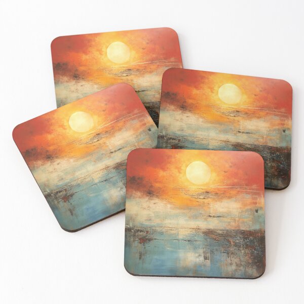 Artikelvorschau, Entdecken Sie "Simplistic & Minimalistic Vintage Sunset" Abstrakte Kunst entworfen und verkauft von ArtificialGenes.