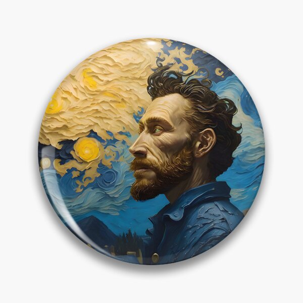 Item preview, Van Gogh - Starry Night, self portrait design - 10 designed and sold by vsartmaking.