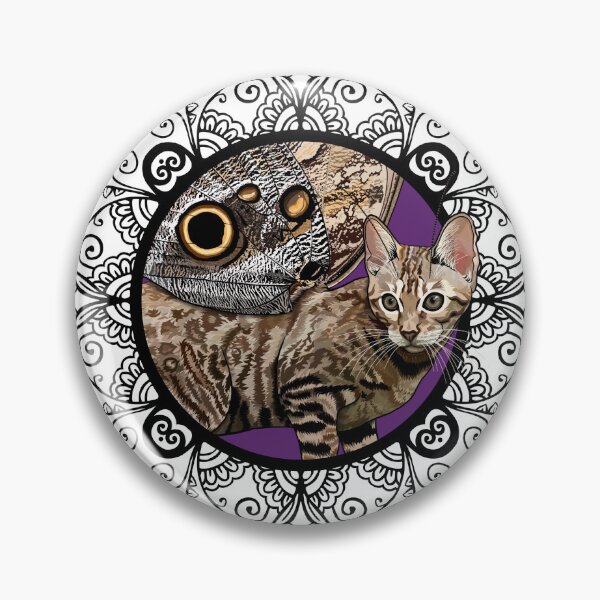 Item preview, Owl Bengal Flitter Kitty in Ornate Frame designed and sold by Carleah Unique.
