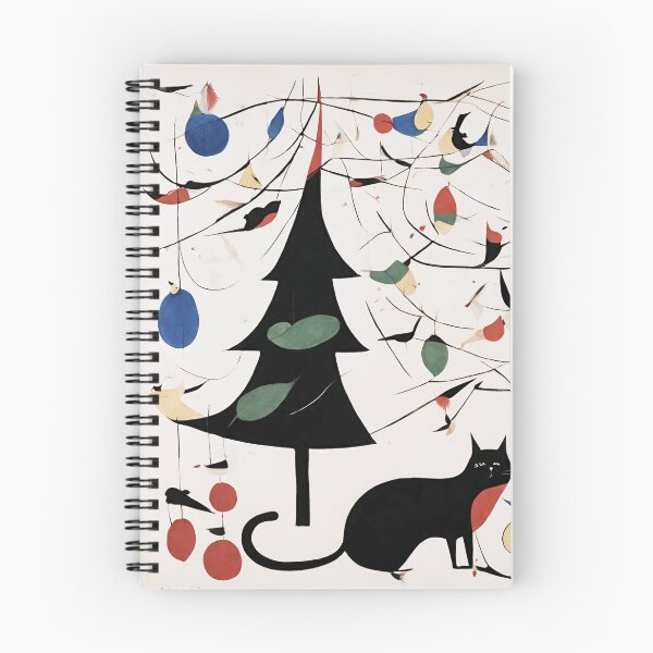 Item preview, Joan Miro Inspired Abstract Christmas Cat with Decorations  designed and sold by bettypure.