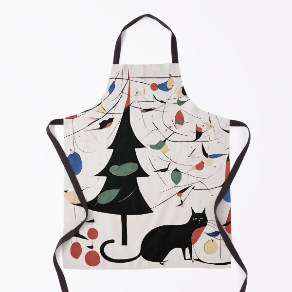 Item preview, Joan Miro Inspired Abstract Christmas Cat with Decorations  designed and sold by bettypure.