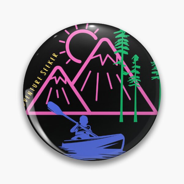 Item preview, Buscador de aventuras Montaña Árboles Kayak Diversión al aire libre designed and sold by IntoClearWater.
