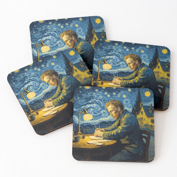 Item preview, Van Gogh - Starry Night, self portrait design - 12 designed and sold by vsartmaking.