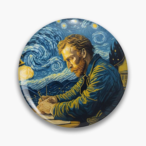 Item preview, Van Gogh - Starry Night, self portrait design - 12 designed and sold by vsartmaking.