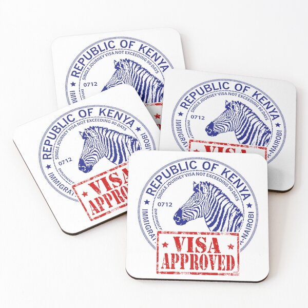 Item preview, Kenya Visa Approved; Stamp;  designed and sold by StickerApe.
