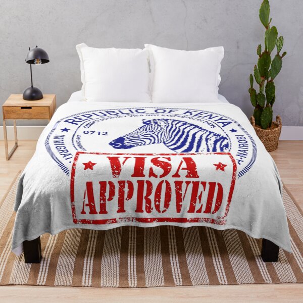 Item preview, Kenya Visa Approved; Stamp; designed and sold by StickerApe.