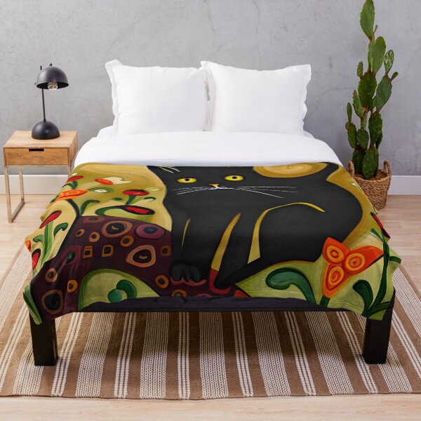 Item preview, Black Cat on Garden Path designed and sold by Reclining Buddha Cat.