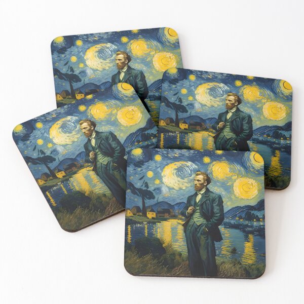 Item preview, Van Gogh - Starry Night, self portrait design - 13 designed and sold by vsartmaking.