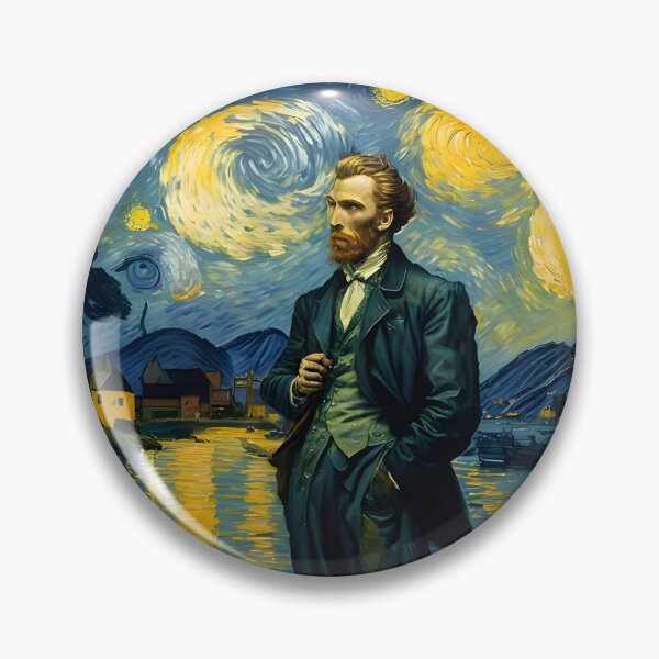 Item preview, Van Gogh - Starry Night, self portrait design - 13 designed and sold by vsartmaking.