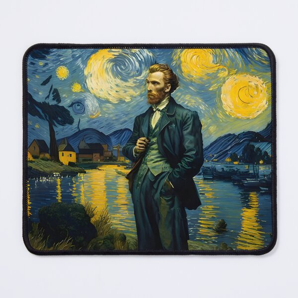 Item preview, Van Gogh - Starry Night, self portrait design - 13 designed and sold by vsartmaking.
