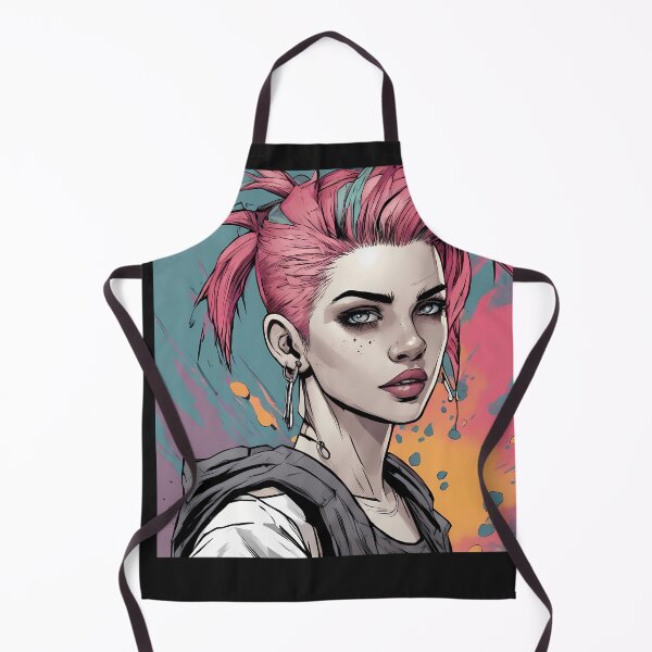 Item preview, Punk Princess: A Stylish Illustration of a Girl with Pink Hair designed and sold by Pixel Dome.