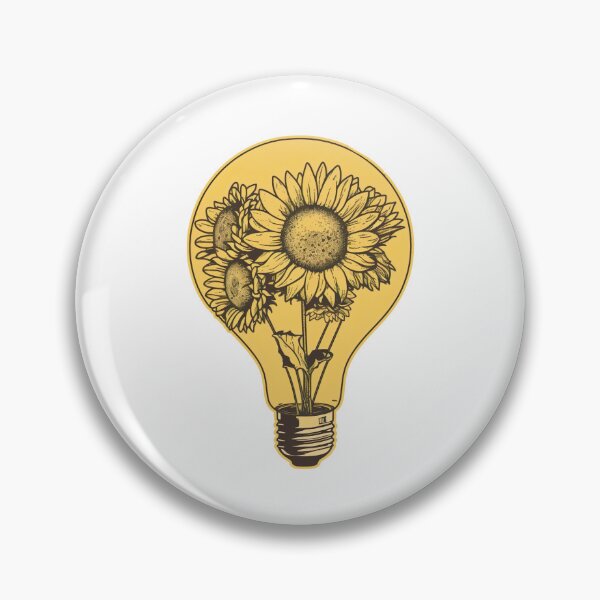 Item preview, Light Bulb with SunFlower designed and sold by witch-night.