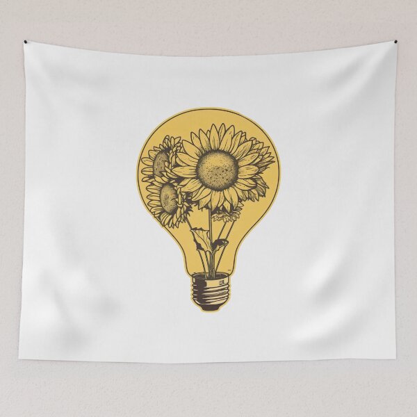Item preview, Light Bulb with SunFlower designed and sold by witch-night.