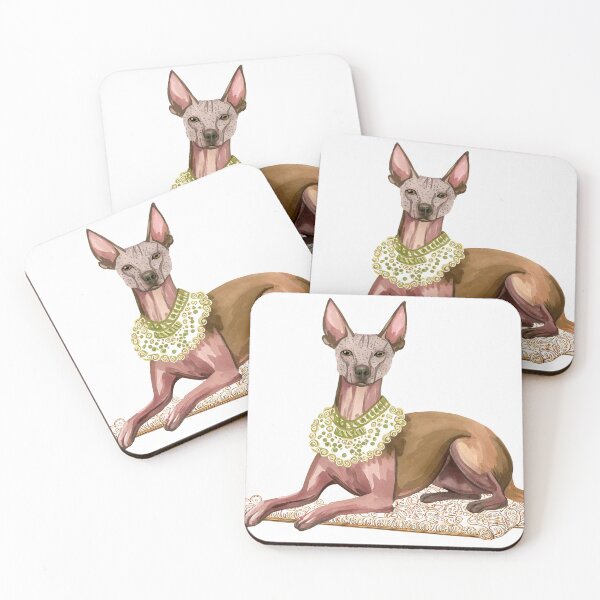 Item preview, Xoloitzcuintli dog lying on a mat. designed and sold by uliklo.