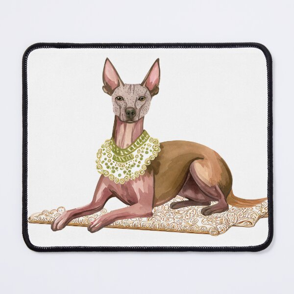 Item preview, Xoloitzcuintli dog lying on a mat. designed and sold by uliklo.