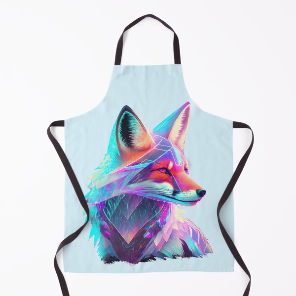 Item preview, Neon Fox face art glowing designed and sold by emaotx.
