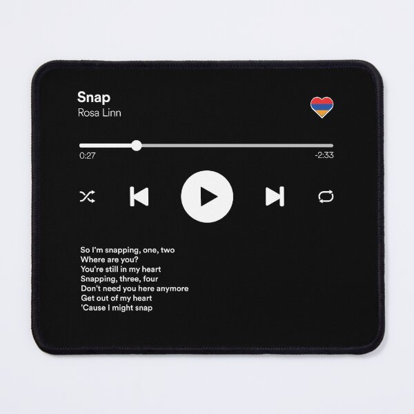 Item preview, Snap - Rosa Linn - Eurovision 2022 - Armenia - Music / Media Player Interface Mockup designed and sold by Vision-Tees.
