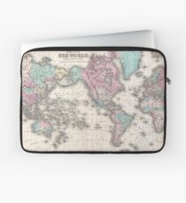 Vintage Map of The World (1855) Laptop Sleeve