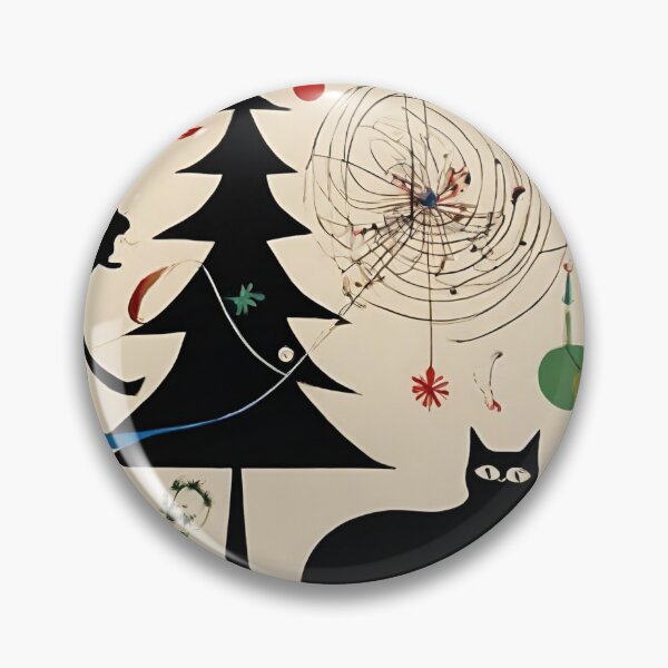Item preview, Joan Miro Inspired Abstract Christmas Happiness with Cats designed and sold by bettypure.