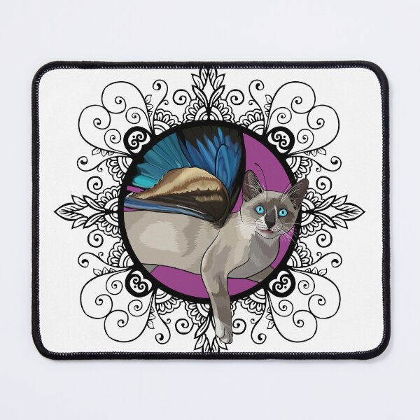 Item preview, Ulysses Swallowtail Snowshoe Siamese in Ornate Frame designed and sold by Carleah Unique.