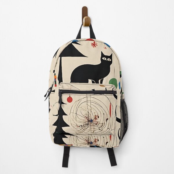 Item preview, Joan Miro Inspired Abstract Christmas Happiness with Cats designed and sold by bettypure.