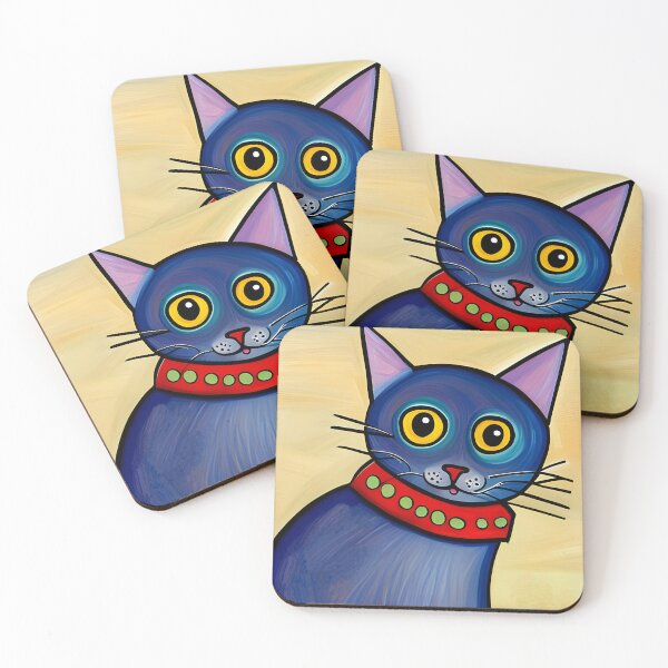 Item preview, Blue Cat, Red Collar designed and sold by Reclining Buddha Cat.
