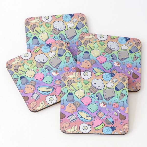 Item preview, Kawaii Adorable Food Pattern Rainbow designed and sold by Jarrod Vandenberg.