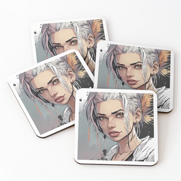 Item preview, Manga Mystery: A Illustration of a Character with White Hair designed and sold by Pixel Dome.